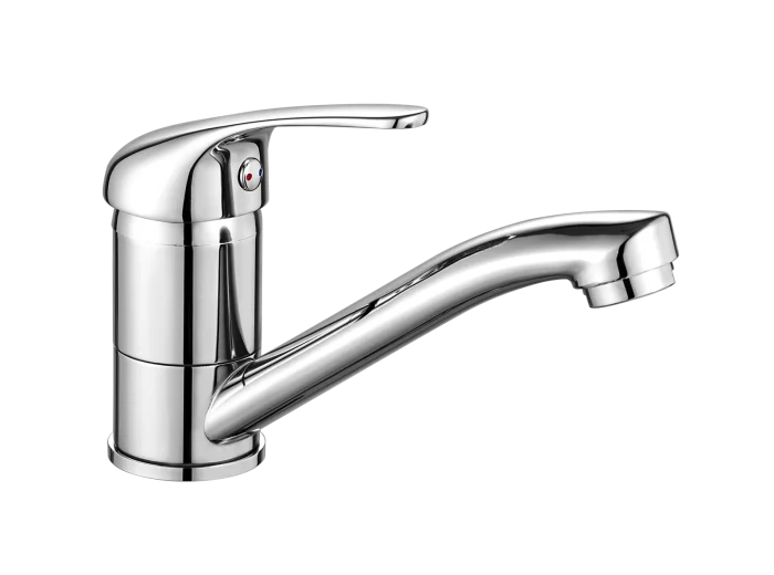  ROBINET MITIGEUR BEC COURT POIGNEE CLASSIQUE - CHROME