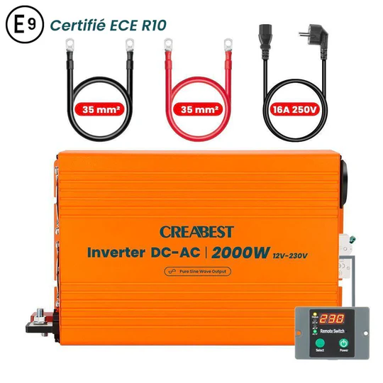  PURE SINE INVERTER 2000W WITH RCD