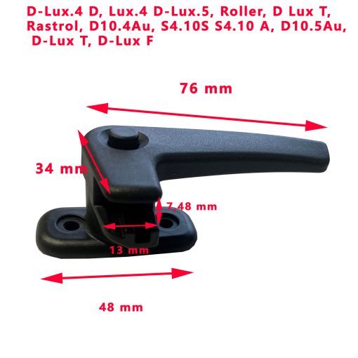  UN VERROU AVEC FERMETURE GAUCHE OU DROITE DES BAIES OU DES FENETRES D-LUX.4 D, LUX.4 D-LUX.5, ROLLER, D LUX T, RASTROL, D10.4AU, S4.10S S4.10 A, D10.5AU, D-LUX T, D-LUX F DE DOMETI