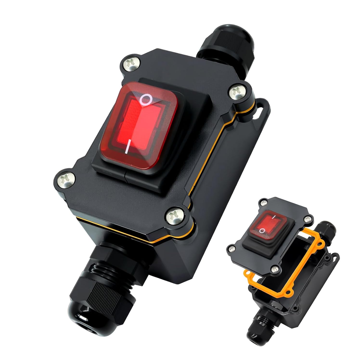  INTERRUPTEUR DE CABLE ETANCHE INTERRUPTEUR BINGHE 220V 30A IP67 INTERRUPTEUR ETANCHE AVEC LED ROUGE INTERRUPTEUR ETANCHE