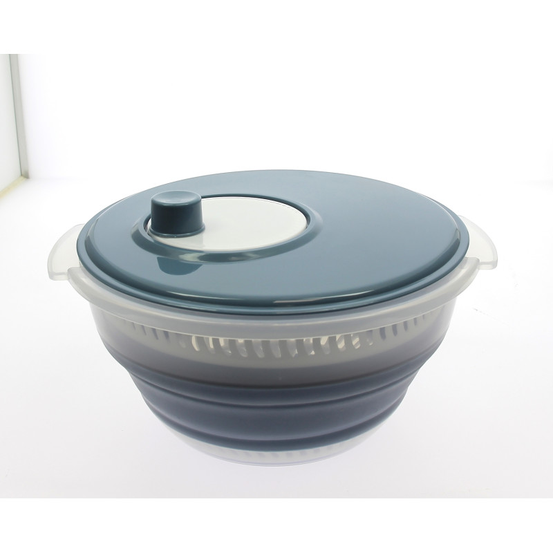  ESSOREUSE A SALADE RETRACTABLE INCASA BLANC ET BLEU